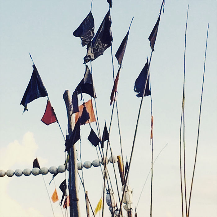 Fishing boat flags at Galle Fort