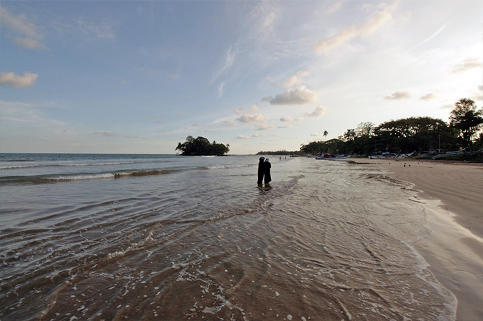 Strolling on Weligama beach